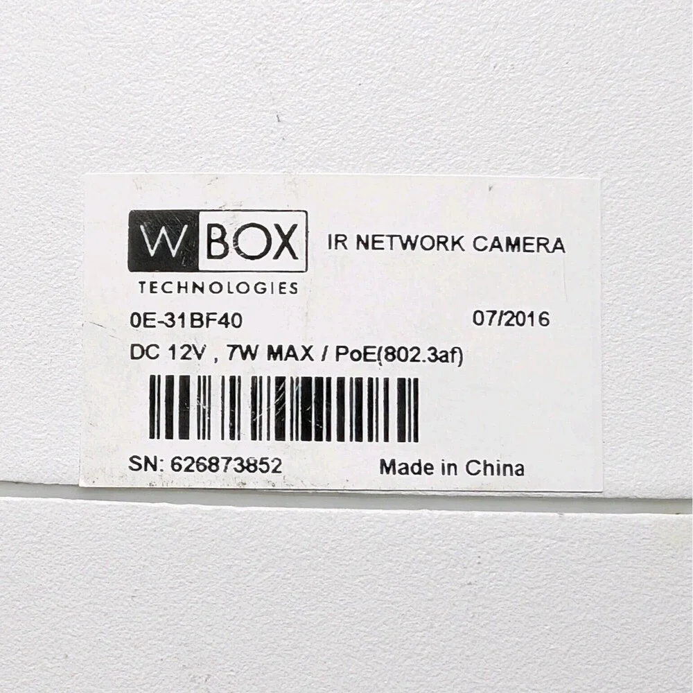 WBox 3.1 MP IP Bullet Outdoor Security Camera IP66 Waterproof W Box 2048x1536